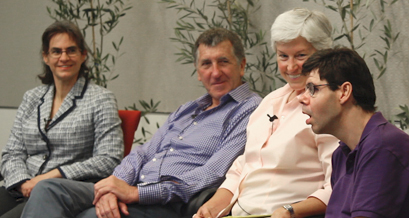 Group photo of Dr. Clarissa Kripke, Susan Lee, Gordon and Aaron Reetz