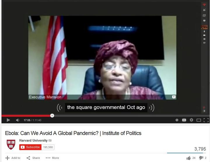 Screenshot of Harvard University video: Ebola: Can We Avoid A Global Pandemic?