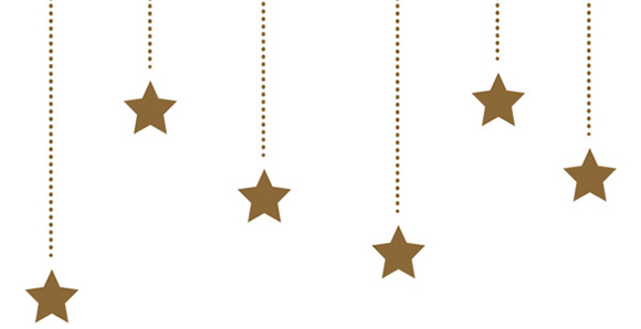 Hanging gold stars