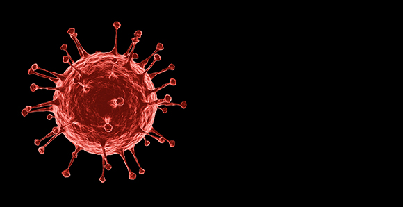3D rendering Microscopic illustration of the spreading 2019 corona virus