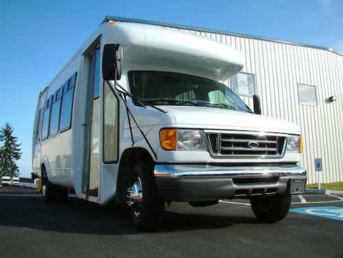 A paratransit bus