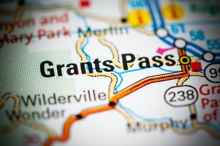 Grants Pass, Oregon on a map