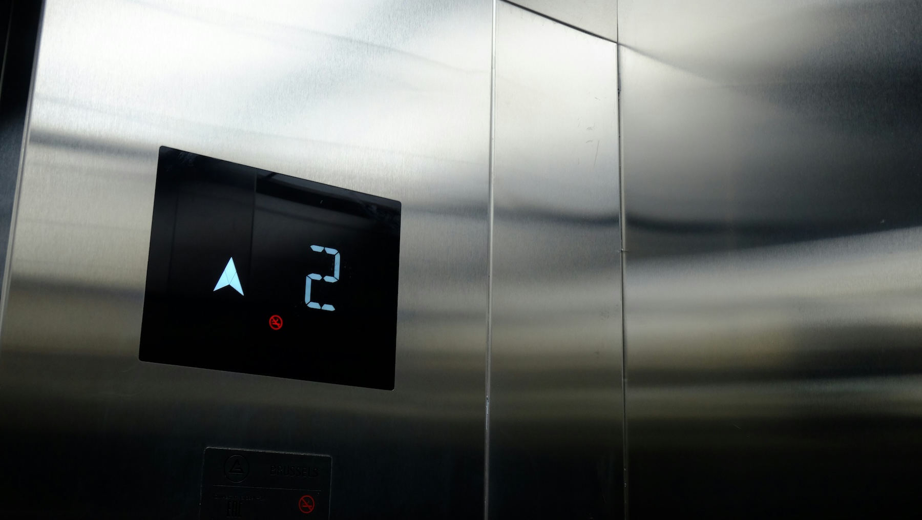 The interior of an elevator