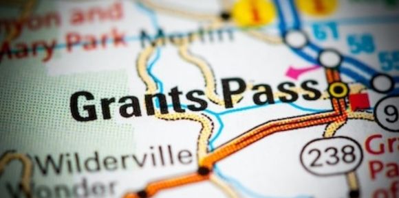 Grants Pass, Oregon, USA on a map.