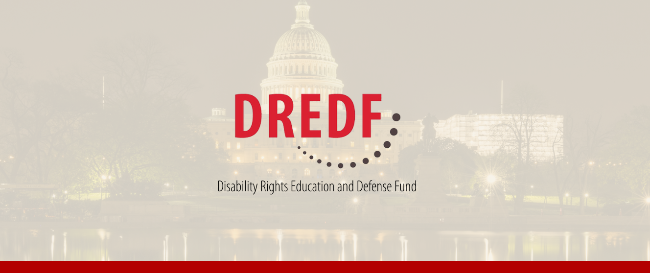 DREDF logo with the U.S. Capitol in the background