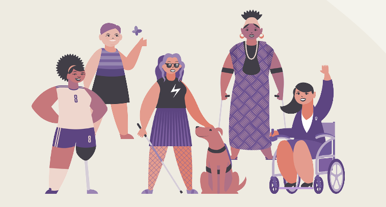 Graphic of people with different disabilities