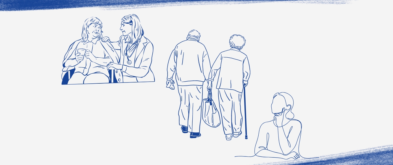 Outlines of people with different disabilities