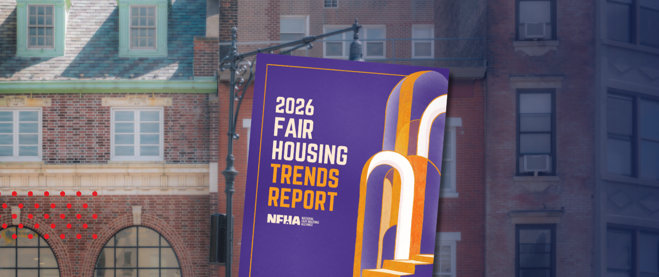 Screenshot of new report in front of buildings